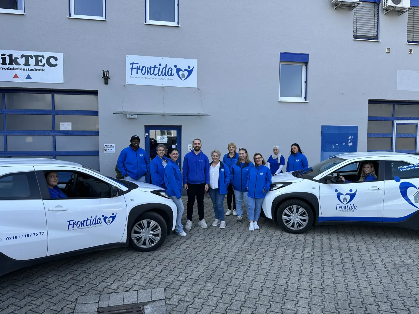 Das Frontida Pflegedienst Team in Backnang